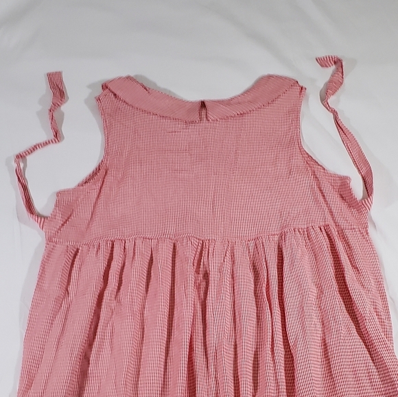 Vintage Red Gingham Plaid Midi Dress by Sostanza Size XL - Picture 9 of 9